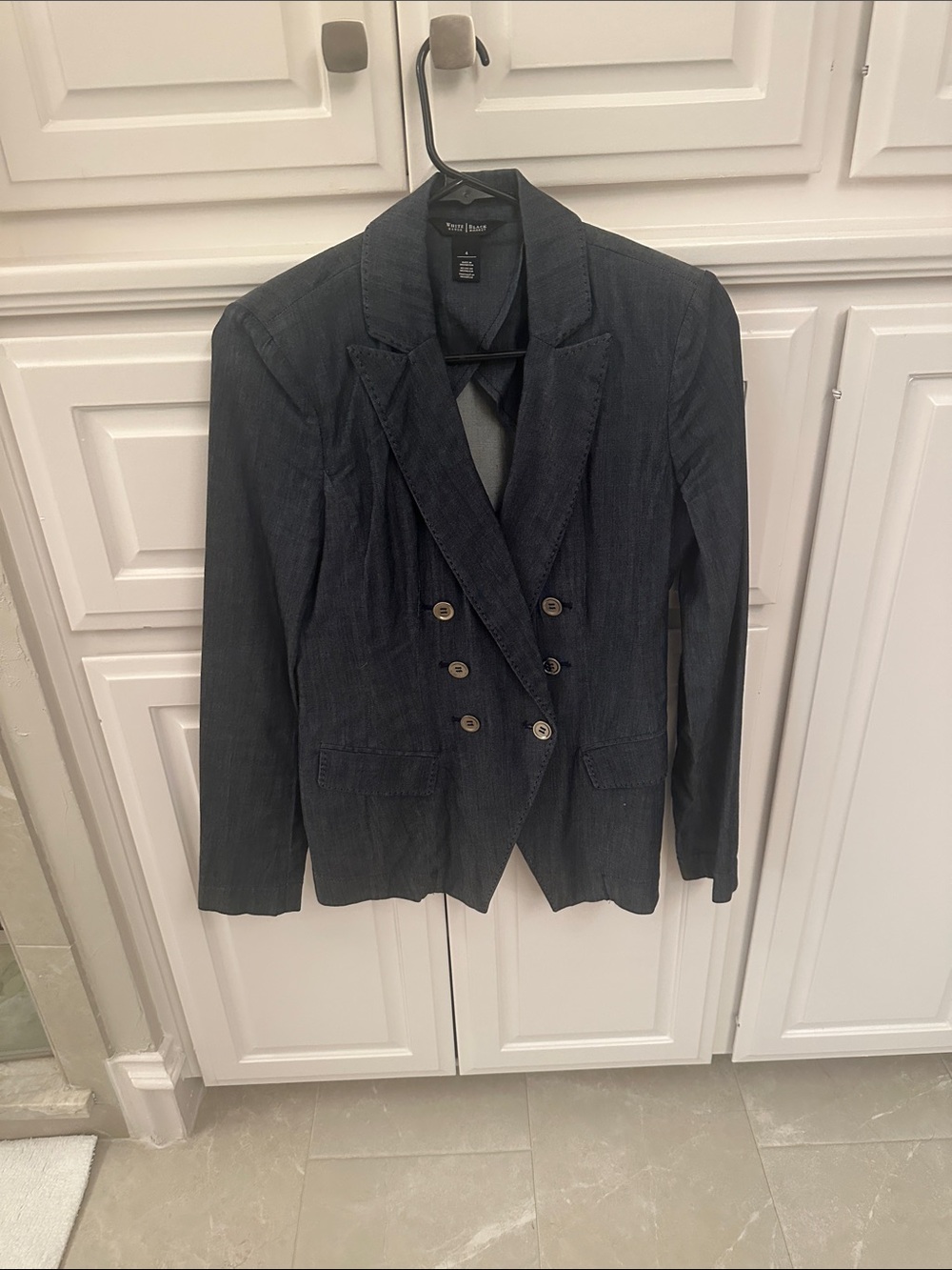 White House Black Market Double-Breasted Black Blazer